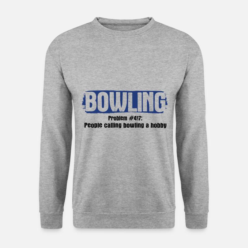 Bowling - Unisex Pullover - Weißgrau meliert