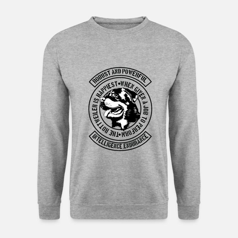 Rottweiler - Unisex Pullover - Weißgrau meliert