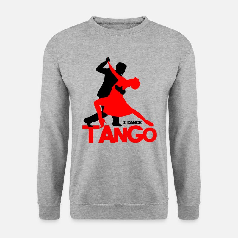 Tango Standard Tanz Tanzen Tänzer Geschenk - Unisex Pullover - Weißgrau meliert