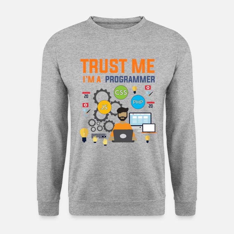 Programmierer Entwickler Informatiker Geschenk - Unisex Pullover - Weißgrau meliert