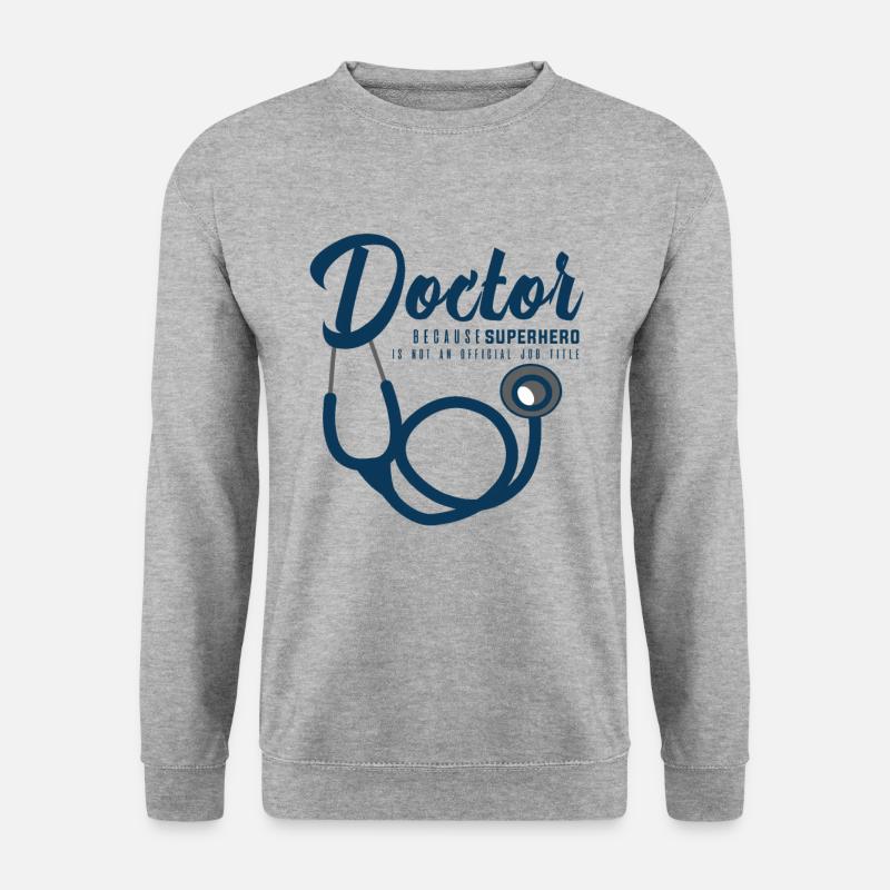 Arzt Ärzte Doc Doktor Mediziner Medizin Geschenk - Unisex Pullover - Weißgrau meliert