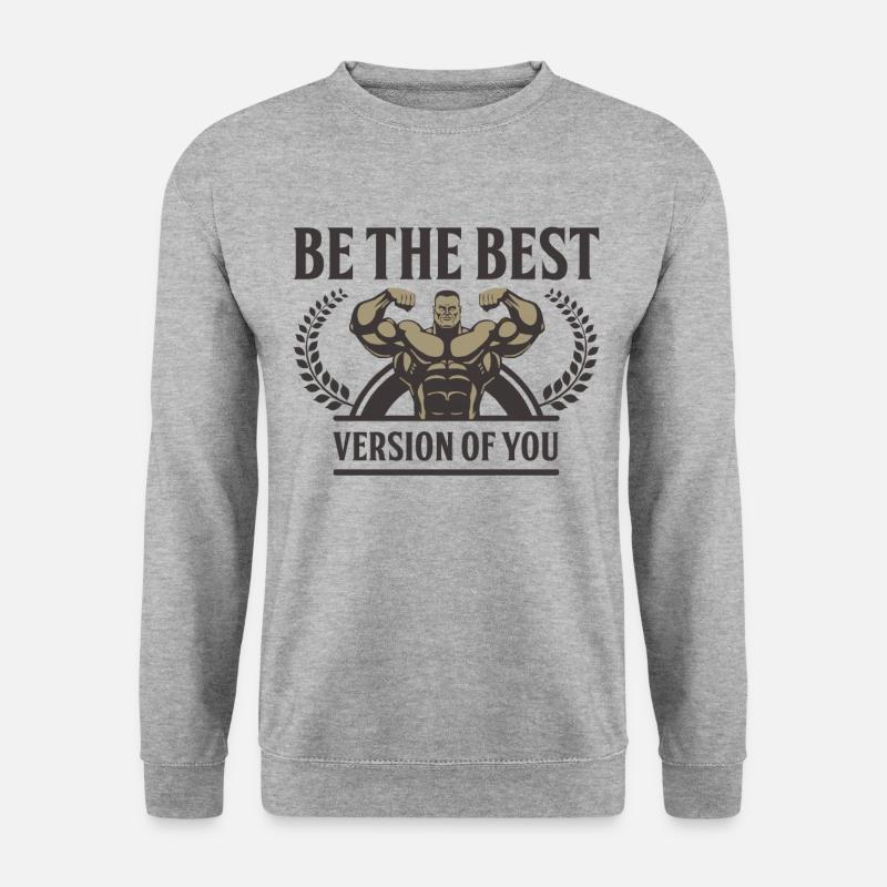 Bodybuilder Body Building Krafttraining Geschenk - Unisex Pullover - Weißgrau meliert