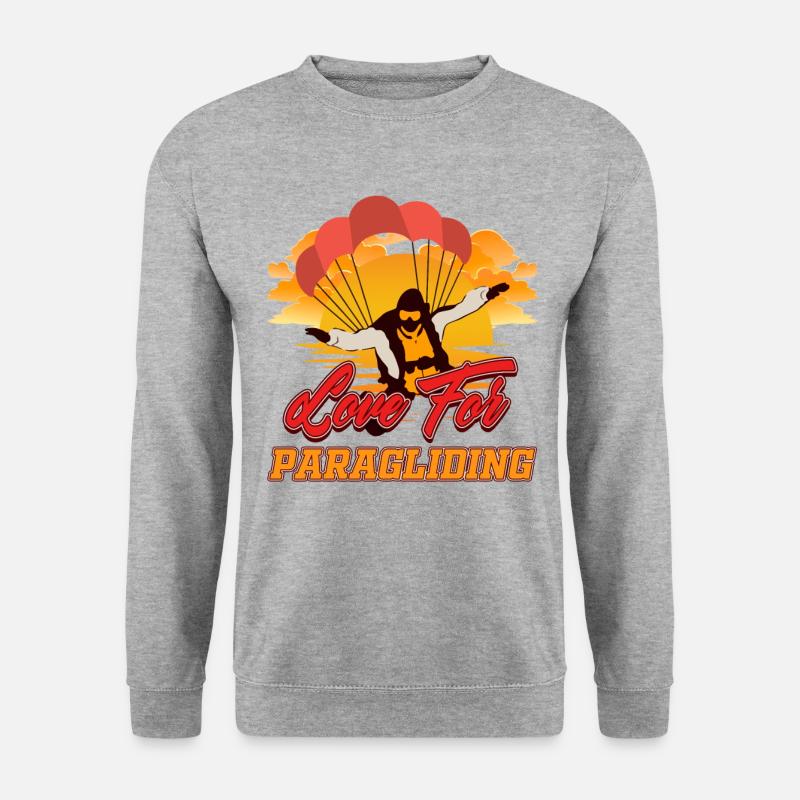Gleitschirmfliegen Gleitschirmflieger Paragleiter - Unisex Pullover - Weißgrau meliert