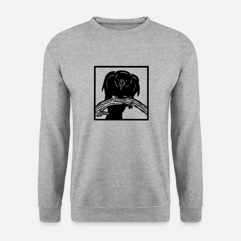 Rabe - Unisex Pullover - Weißgrau meliert