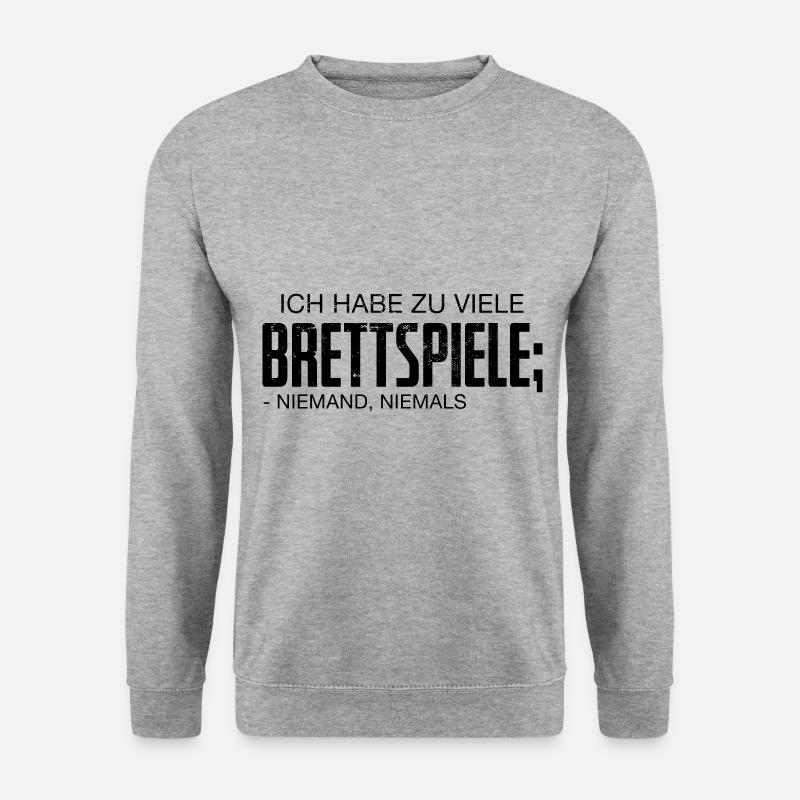 Brettspiele Brettspiel Spieleabend - Unisex Pullover - Weißgrau meliert
