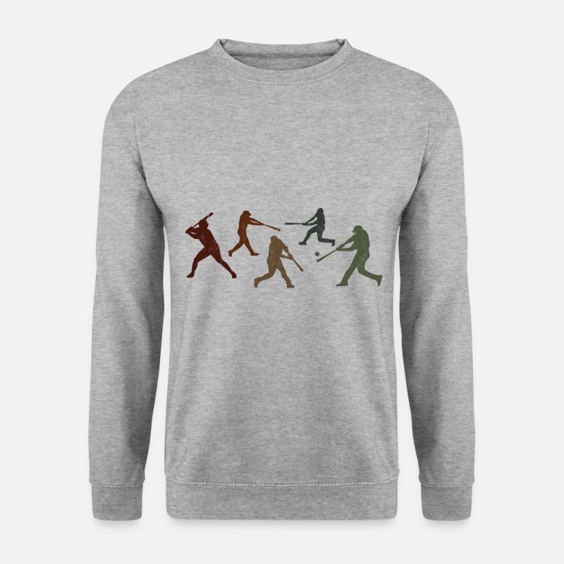 Baseball - Unisex Pullover - Weißgrau meliert