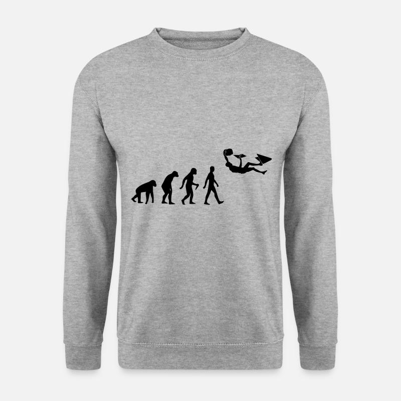 Bouldering Climbing Evolution - Unisex Sweatshirt - salt & pepper