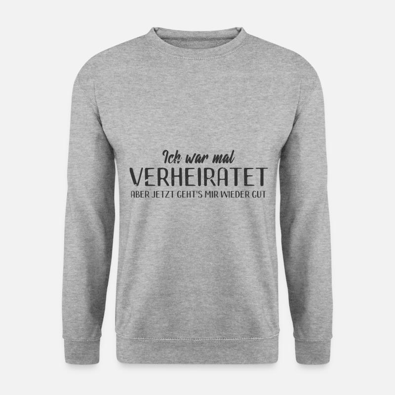 Scheidung Witziger Trennung Spruch Für Scheidung - Unisex Pullover - Weißgrau meliert
