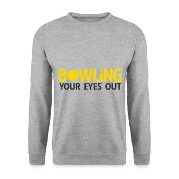 Bowling - Unisex Pullover - Weißgrau meliert - Vorne - Alina (178cm) & Michal (187cm)