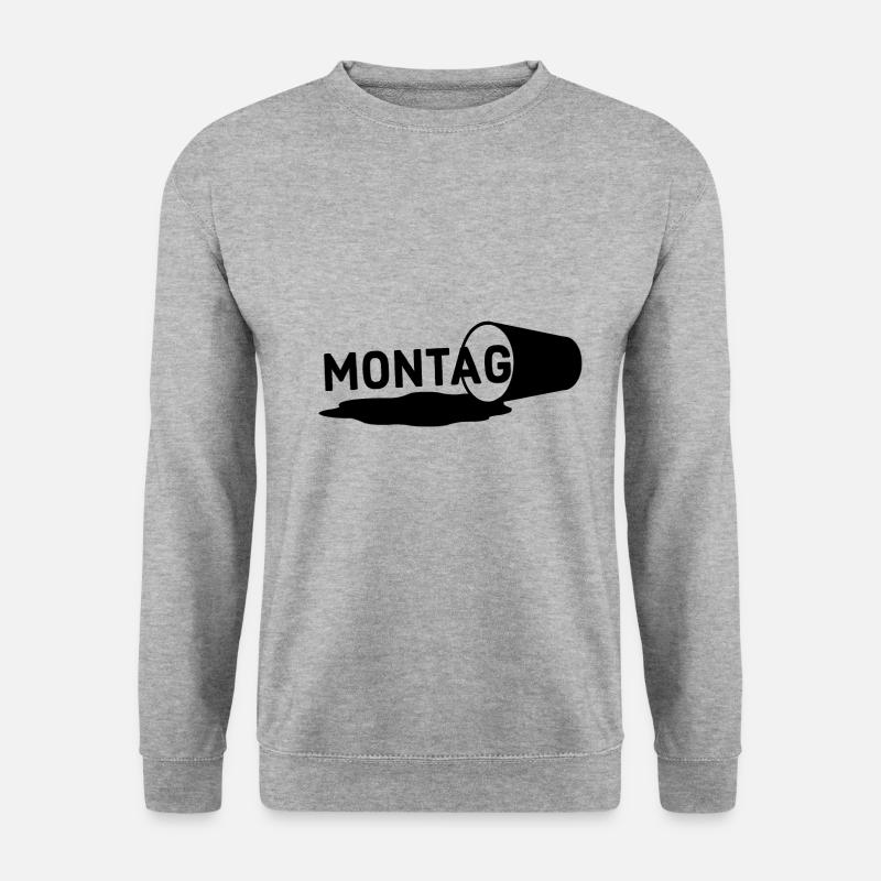Montag! - Unisex Pullover - Weißgrau meliert