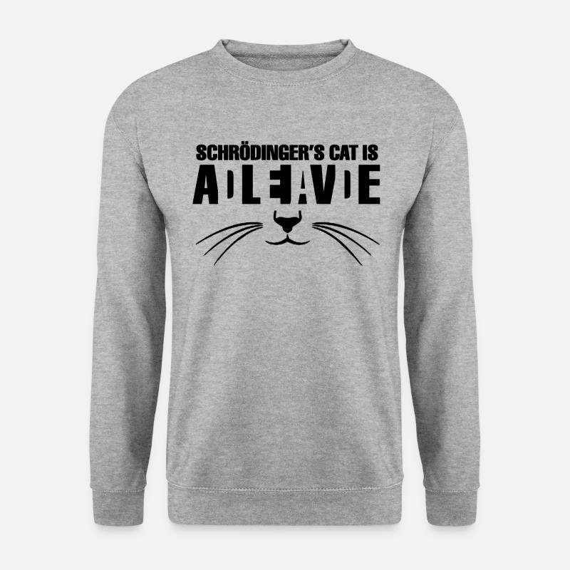 Schrödingers Katze - Unisex Pullover - Weißgrau meliert