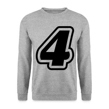 Symbole à 4 chiffres - Sweat-shirt Unisexe - gris chiné - Devant - Alina (178cm) & Michal (187cm)