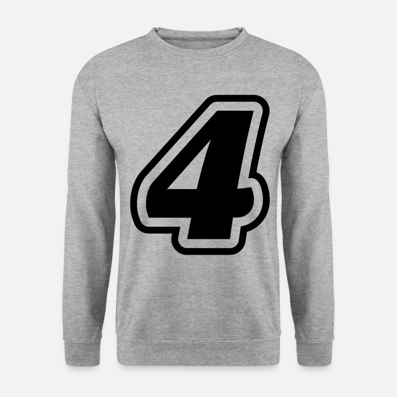 4 number symbol - Unisex Sweatshirt - salt & pepper