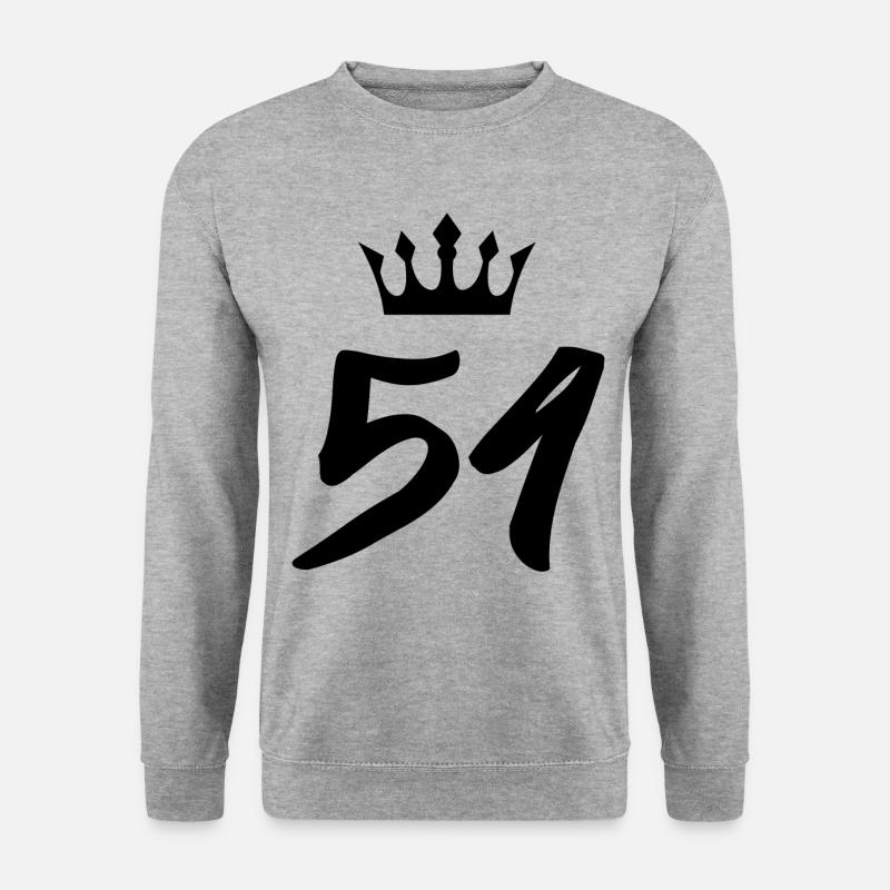 54 Couronne de numéros - Sweat-shirt Unisexe - gris chiné