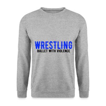 Grappling Martial Arts Wrestling - Unisex Pullover - Weißgrau meliert - Vorne - Alina (178cm) & Michal (187cm)