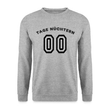 Tage nüchtern - Unisex Pullover - Weißgrau meliert - Vorne - Alina (178cm) & Michal (187cm)