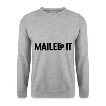 Briefträger Und Paket-Zusteller Für Postboten - Unisex Pullover - Weißgrau meliert - Vorne - Alina (178cm) & Michal (187cm)