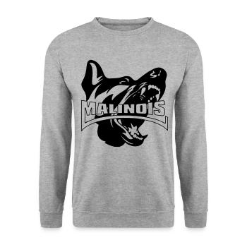 malinois - Unisex Sweatshirt - salt & pepper - Front - Alina (178cm) & Michal (187cm)