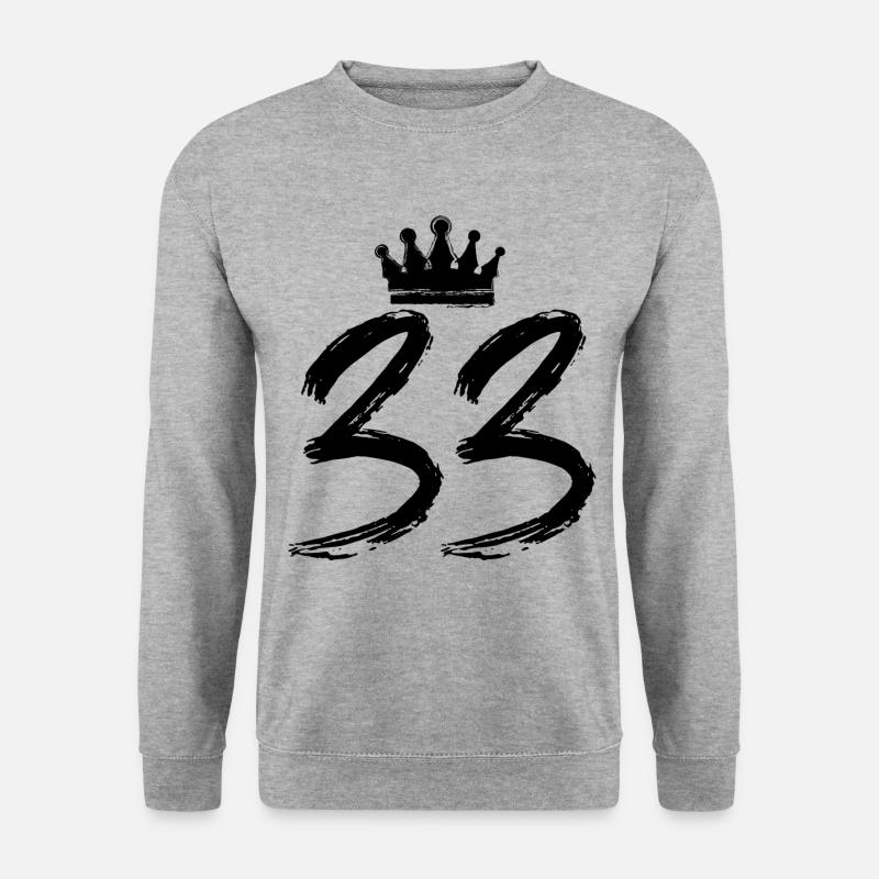 33 Number crown - Unisex Sweatshirt - salt & pepper