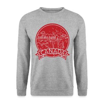 Chutes du Niagara Canada - Sweat-shirt Unisexe - gris chiné - Devant - Alina (178cm) & Michal (187cm)