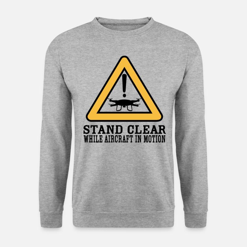Drone Caution - Unisex Sweatshirt - salt & pepper