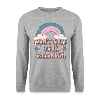 Citation de rêve de motivation - Sweat-shirt Unisexe - gris chiné - Devant - Alina (178cm) & Michal (187cm)