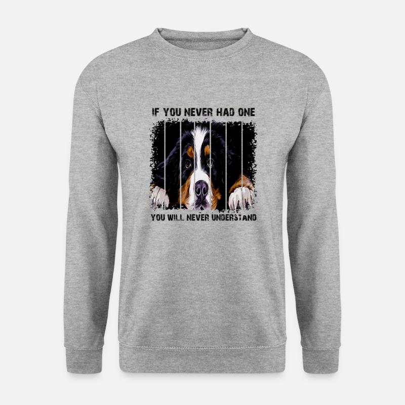 Berner Sennenhund - Unisex Pullover - Weißgrau meliert