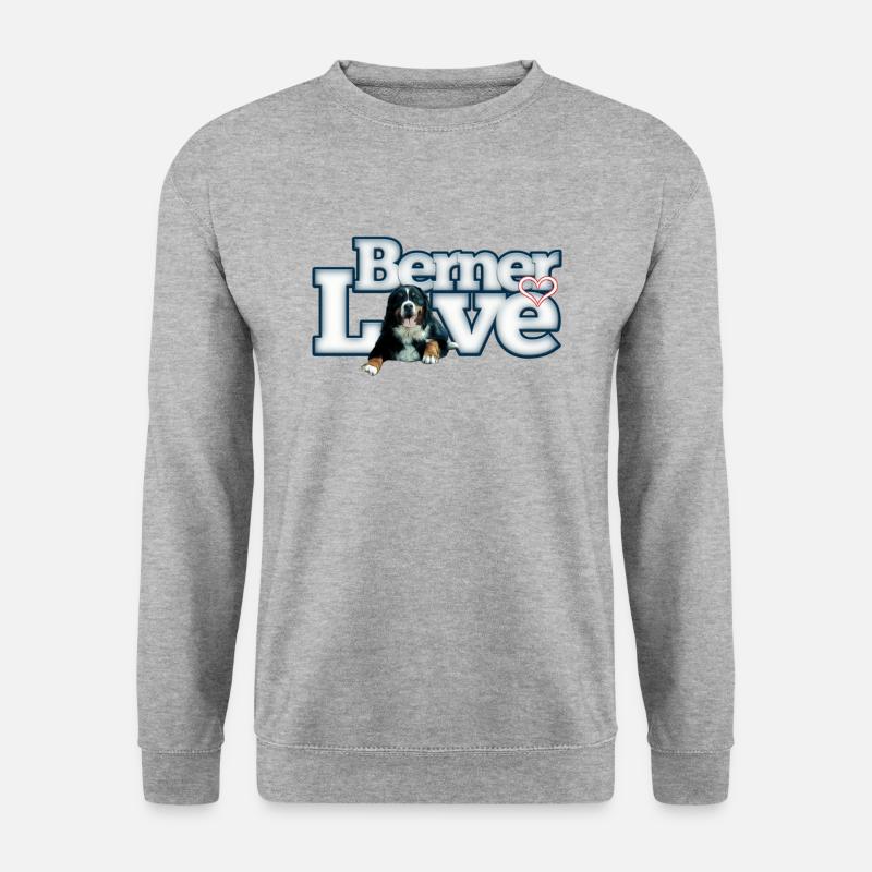 Berner Sennenhund - Unisex Pullover - Weißgrau meliert