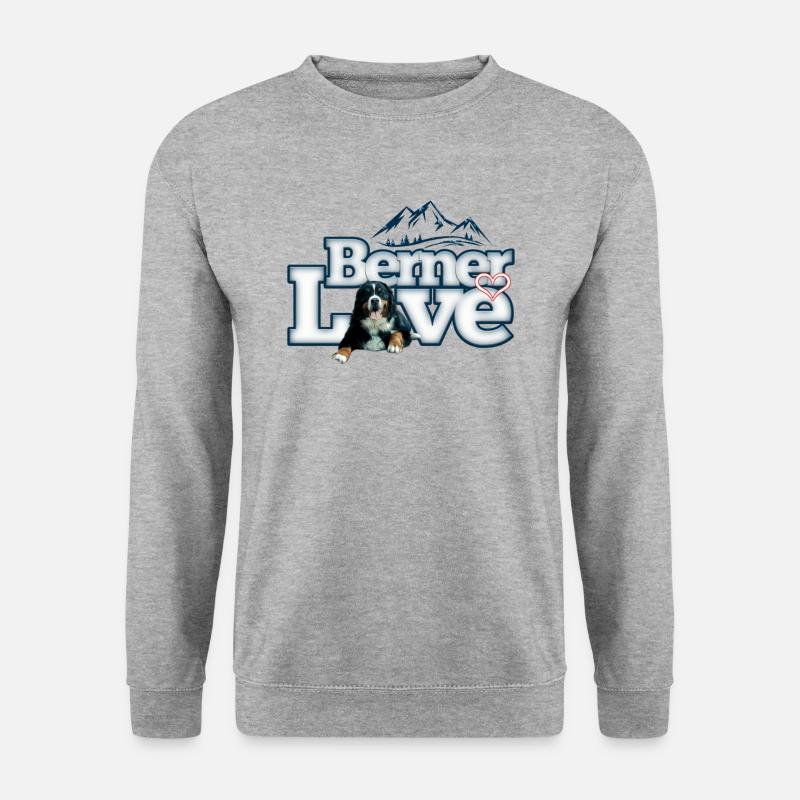 Berner Sennenhund - Unisex Pullover - Weißgrau meliert