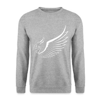 Phoenix - Unisex Sweatshirt - salt & pepper - Front - Alina (178cm) & Michal (187cm)