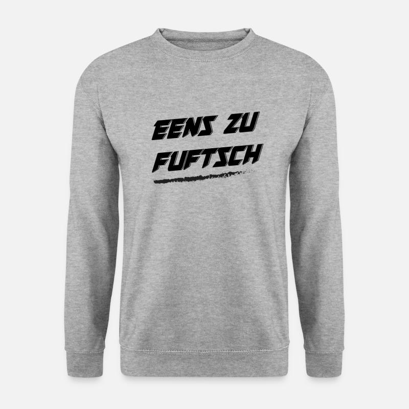 eens zu fuftsch - Unisex Pullover - Weißgrau meliert