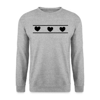 Heart Heart - Unisex Sweatshirt - salt & pepper - Front - Alina (178cm) & Michal (187cm)