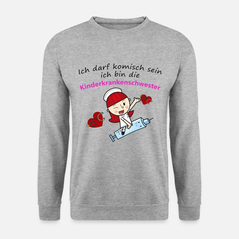 Kinderkrankenschwester - Unisex Pullover - Weißgrau meliert