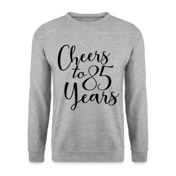 Vive 85 ans 85e anniversaire - Sweat-shirt Unisexe - gris chiné - Devant - Alina (178cm) & Michal (187cm)