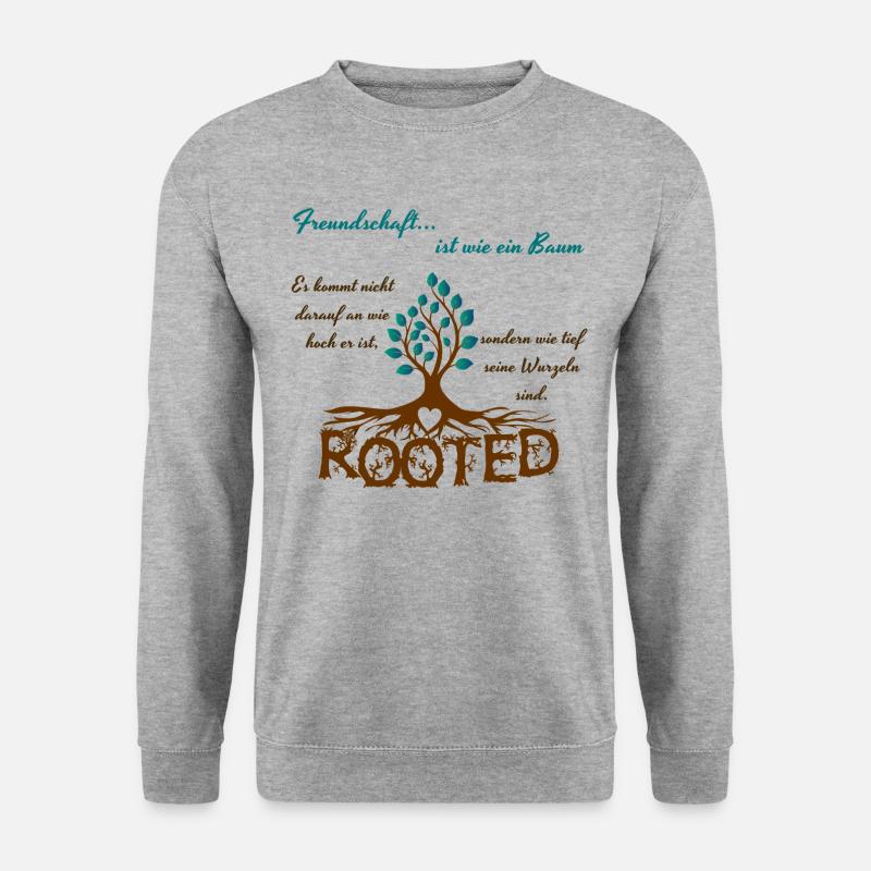 Freundschaft - bunt - Unisex Pullover - Weißgrau meliert