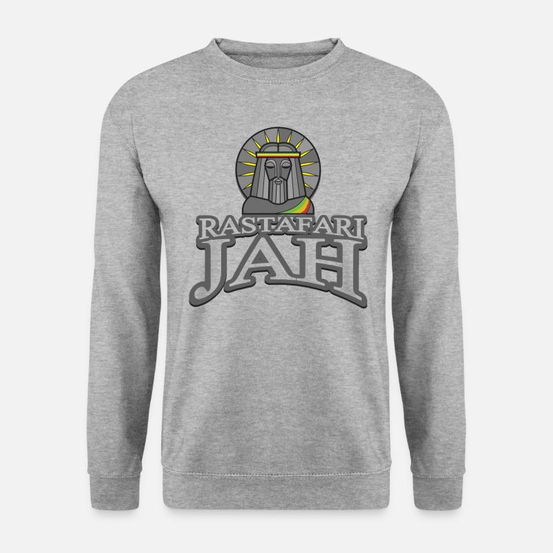 Rastafari Jah - Unisex Pullover - Weißgrau meliert