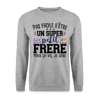 Petit Frère Koala Rox Cadeau Bébé Garçon Famille - Sweat-shirt Unisexe - gris chiné - Devant - Alina (178cm) & Michal (187cm)