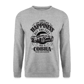 AC Cobra Drôle Dire Cadeau Bonheur Acheter - Sweat-shirt Unisexe - gris chiné - Devant - Alina (178cm) & Michal (187cm)