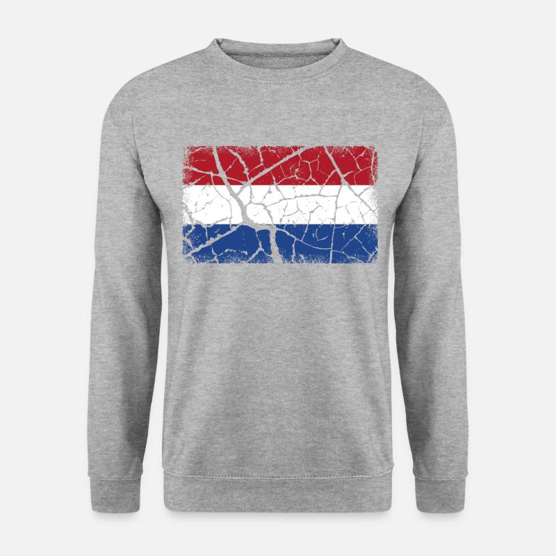 Niederlande - Unisex Pullover - Weißgrau meliert