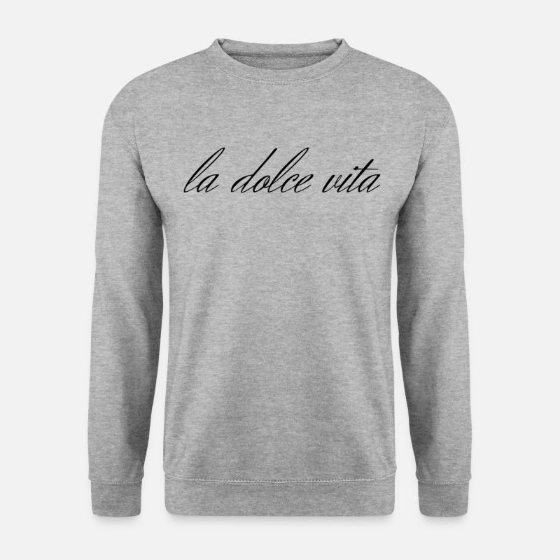 La Dolce Vita – Die italienische Lebensart - Unisex Pullover - Weißgrau meliert