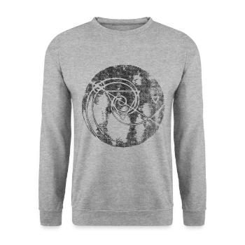 Géométrie Math Cercle Spirale Triangle - Sweat-shirt Unisexe - gris chiné - Devant - Alina (178cm) & Michal (187cm)
