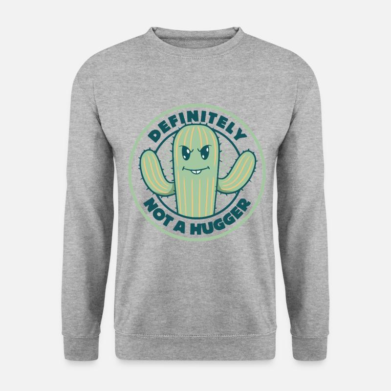Definitiv kein Umarmer - Unisex Pullover - Weißgrau meliert