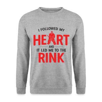 Eishockey - Unisex Pullover - Weißgrau meliert - Vorne - Alina (178cm) & Michal (187cm)