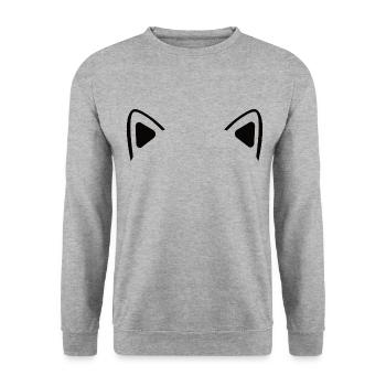 Cat ears - Unisex Sweatshirt - salt & pepper - Front - Alina (178cm) & Michal (187cm)