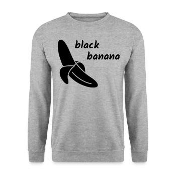 Black Banana - Unisex Sweatshirt - salt & pepper - Front - Alina (178cm) & Michal (187cm)