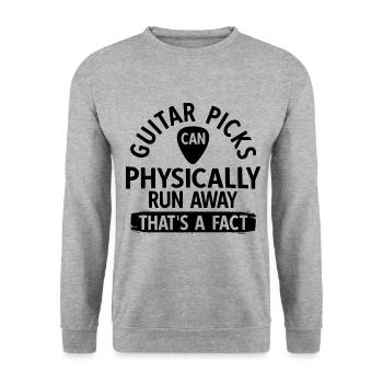 Akustik Spruch Für E-Gitarre Konzert Gitarre - Unisex Pullover - Weißgrau meliert - Vorne - Alina (178cm) & Michal (187cm)