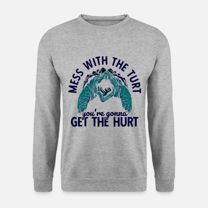 Schildkröten - Unisex Pullover - Weißgrau meliert