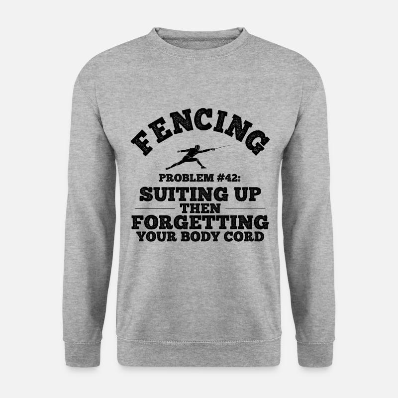 Fechten - Unisex Pullover - Weißgrau meliert