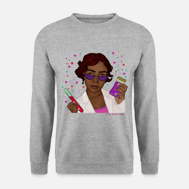 verrückte chemikerin - Unisex Pullover - Weißgrau meliert