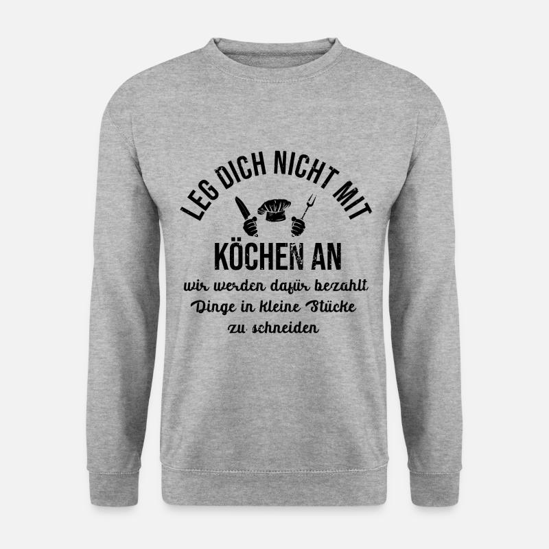 Koch - Unisex Pullover - Weißgrau meliert